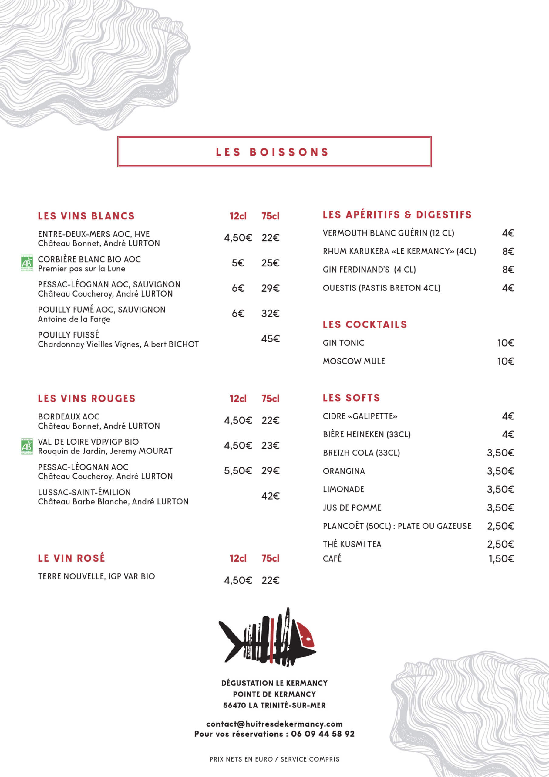 menu-kermancy-boisson-2022 La carte des boissons du bar à huitres Le Kermancy